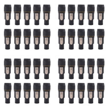 40 Peças 3 Pinos Conector de Travamento Verdadeiro Plugue Fêmea Jack NAC3FX-W NAC3MX-W PA66 Material Grau IP65 À Prova D'Água