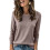 Damegenser med rund hals og lange ermer, XL kamel 1