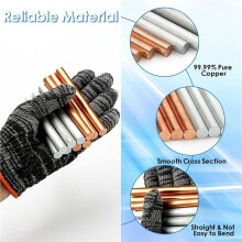 20PCS Pure Copper Zinc Rod,Metal Round Rod with 100 mm Length & 10 mm Diameter for Electroplating,Metal  Project