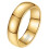 Volframståls böjd glansig ring unisex 6 mm guld storlek 6 1
