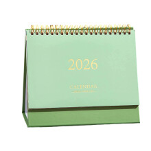 Calendario da scrivania Morandi verde 2026 con spazio per appunti (1 pezzo)