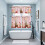 Easter Bunny Bike Tulip Egg Kitchen Curtains Pink Plaid 4