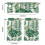 Green Tropical Leaf Kitchen Curtain Valance Set 36 inch 6