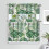 Green Tropical Leaf Kitchen Curtain Valance Set 36 inch 2