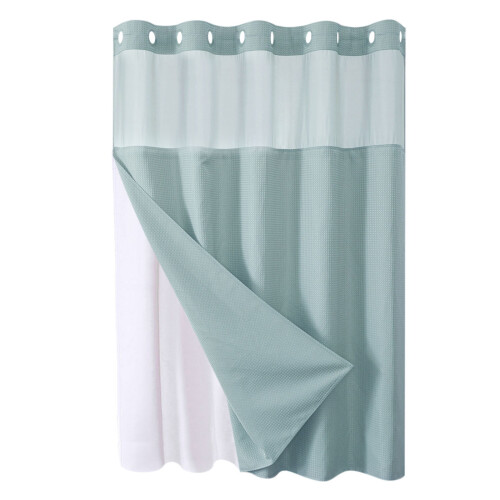 Rideau de douche en polyester imperméable et réversible 180 x 203 cm