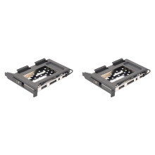 2X Stelaż Mobilny PCI Slot Obsługujący Dysk Twardy 2,5 Cala, Dysk SSD do Komputera PC, Gniazdo Rozszerzeń, Złącze SATA3 6 Gb/S, Hotswap