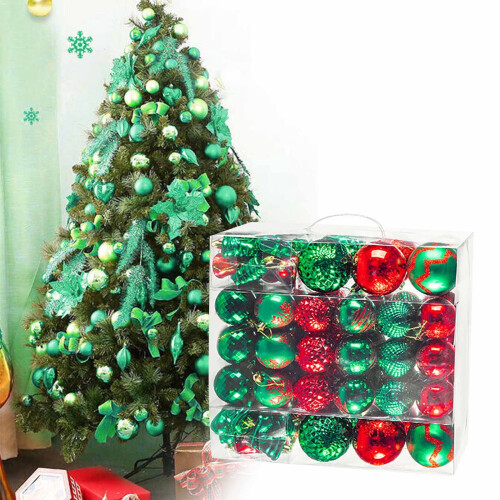 Christmas Balls Blue Silver Electroplated 24PCS
