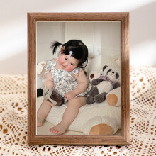 Wooden Photo Frame 8x6 Inch Beige Khaki Coffee