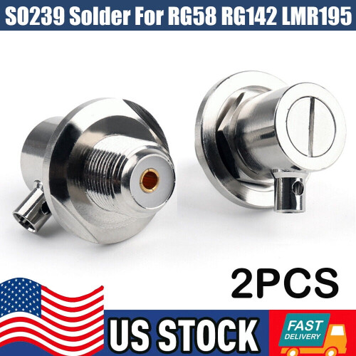 UHF Female SO-239 Solder Connector Right Angle 2 pcs