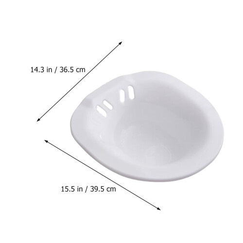 Sitz Bath Seat Plastic Foldable White 1 Piece 2