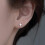 Cross Star Zircon Stud Earrings Four-Pointed 4