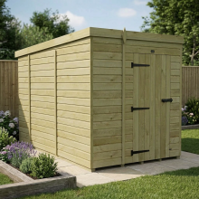 6 x 10 Pent Shed Tanalised (Single Door, No Windows)