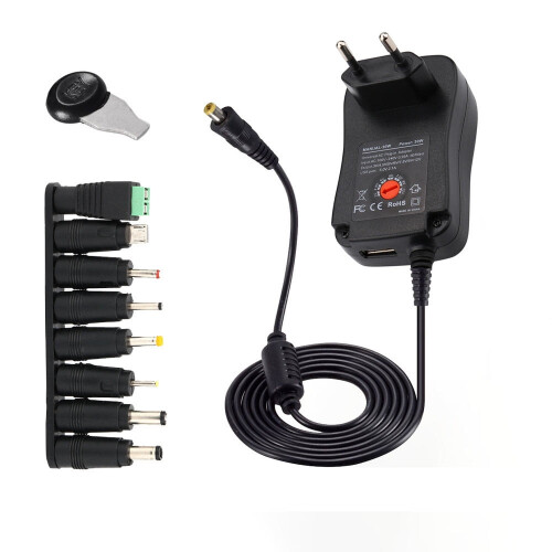 AC Adapter 30W EU 8 Plugs 3-12V Adjustable 1