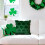 Ensemble de 4 housses de coussin pour la Saint-Patrick, 45 x 45 cm, vertes 4