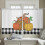Leopard Pumpkin Sheer Curtains Black White Plaid Voile 4