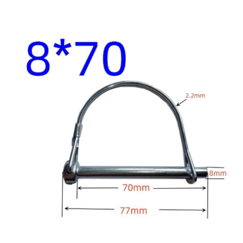 Trailer Coupler Hitch Pin Lock D-Shape Heavy Duty 4-Pack 1