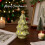 Ceramic Christmas Tree Ornament Green Mini House 7.01x3.03 6