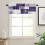 Purple Abstract Kitchen Curtains and Valances Set Modern 7