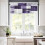 Purple Abstract Kitchen Curtains Set Modern Rustic 3