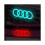 Emblema a LED bianco e nero da 249 mm per griglia anteriore auto, luce bianca statica, per modelli A3, A4 e A5. 3