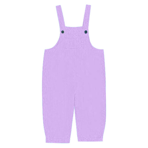 Kids Overalls Unisex Solid Color Soft Bib Overall for 3-14 1