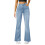 Schmal geschnittene Damen-Bootcut-Jeans mit Taschen 2