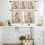 Easter Rabbit Kitchen Curtains Set Spring Floral Retro 3