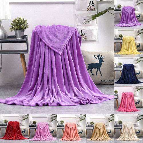 Blue Polyester Throw Blanket for Couch 70x78 inches 1