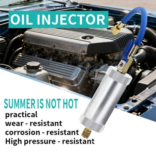 2 Oz Capacity AC Refrigerant Oil Injector Tool with 1/4 Thread for Efficient Air Conditioning System Service 2