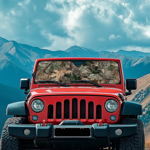 Camouflage Windshield Sunshade for Jeep Wrangler Compass 2