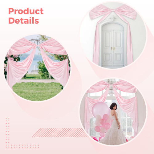 Pink Bow Party Decorations Silk 2 pcs 2