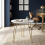 Modern Marble Coffee Table with Gold Hairpin Legs 4