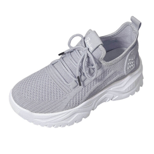 Damsneakers i andningsbart nät, grå storlek 40 2