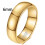 Volframståls böjd glansig ring unisex 6 mm guld storlek 6 2