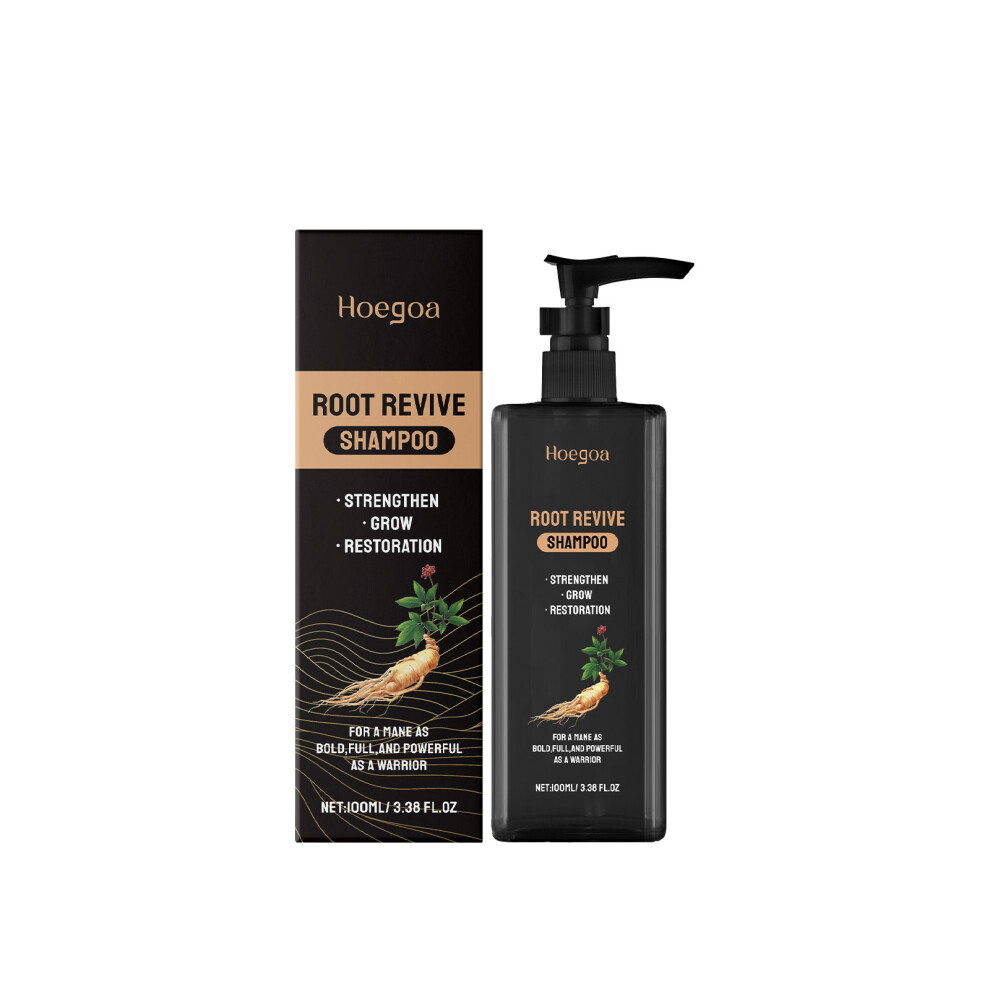 (100ml) HOEGOA Ginseng Root Shampoo Cleans scalp, moisturizes and smoothes hair, refreshing and fluffy hair shampoo