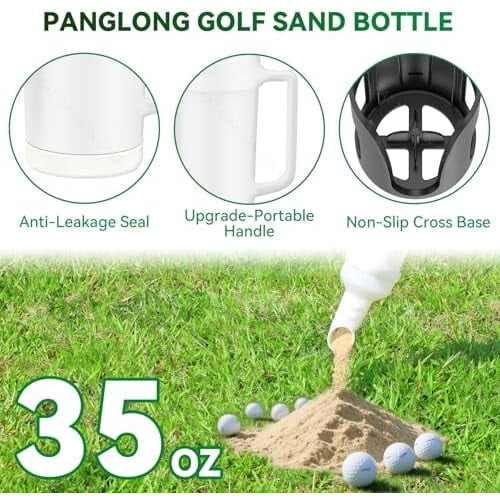 Golfvagnssandflaska 95 cl med handtag, dubbel montering 1