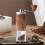 Moulin à café manuel portable en acier inoxydable avec 3