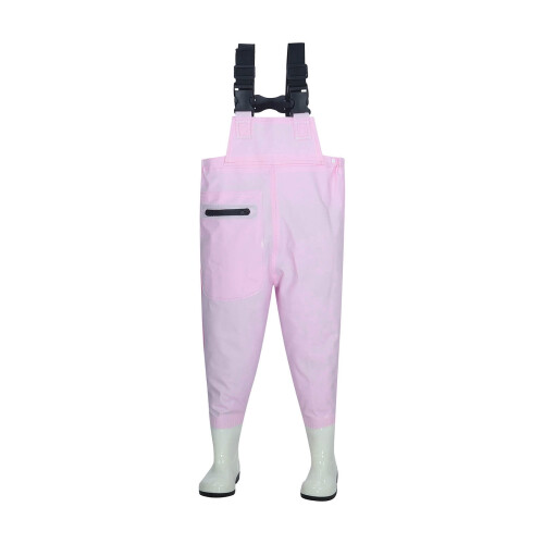 Kids Rain Overalls Waterproof Footed Pants with Adjustable 2