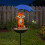 Solar Courtyard Light and Bird Feeder 37x7.3 in Warm LED 5