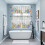 Kitchen Curtains and Valances Set Spring Floral Leaf White 4