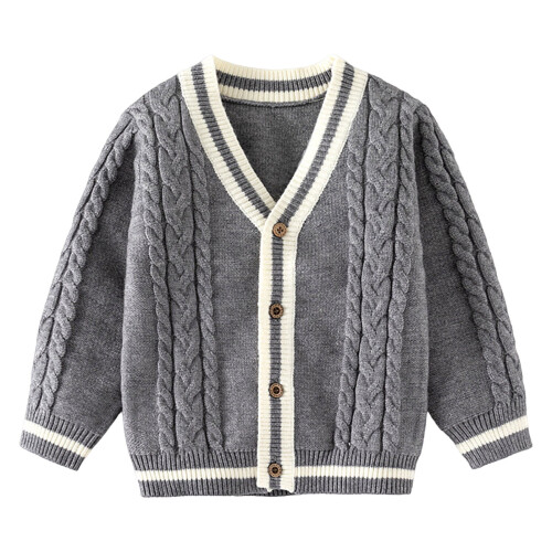 Baby Knit Sweater Long Sleeve Grey Size 130