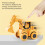 Push Back Engineering Vehicle Toy, ABS Plastic, Ages 3+ 4