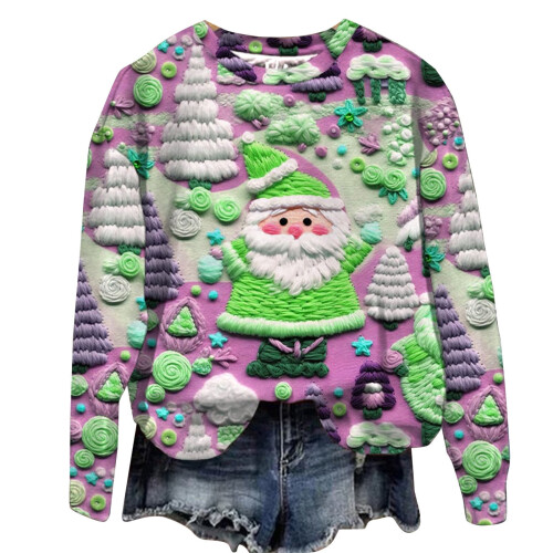 Kids long sleeve pullover outfit boat neck oversized winter