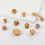 Wooden Cabinet Knobs Beech Wood 4 Pcs Mushroom Style 4