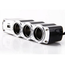 Car USB Extender Splitter with 1 Charger and 3 Sockets