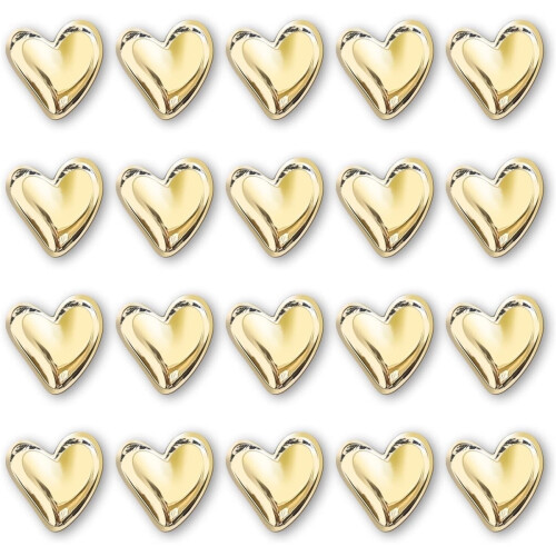 Gold Heart Refrigerator Magnets Home Decor 22 Pcs