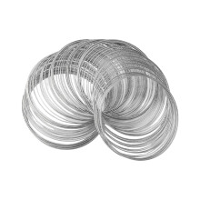 Stainless Steel Memory Wire 0.6mm 100 Loops White