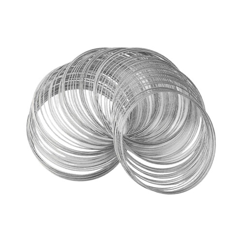 Stainless Steel Memory Wire 0.6mm 100 Loops White