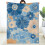 Flannel Blanket Blue Orange Flower 60x80in 1
