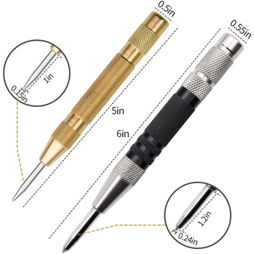 Automatic Center Punch Metal Tool for Woodworking and 2